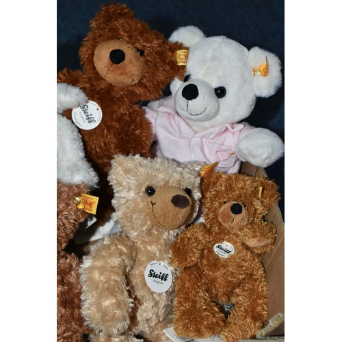 654 - ONE BOX OF STEIFF TEDDY BEARS,  to include eight bears, Kimba, Hannes, Luca, Lotte, Charly Lara and ... 