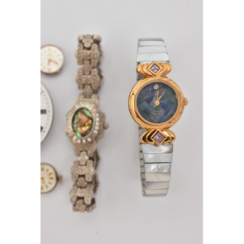 63 - ASSORTED WATCHES AND PARTS, to include a small ladies 'Rolex Precision' movement, with a 9ct gold ca... 