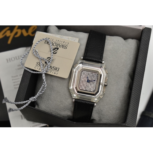 105 - SWAROVSKI AND OTHER COSTUME JEWELLERY, to include a boxed 'Swarovski' gold tone paste set necklace, ... 