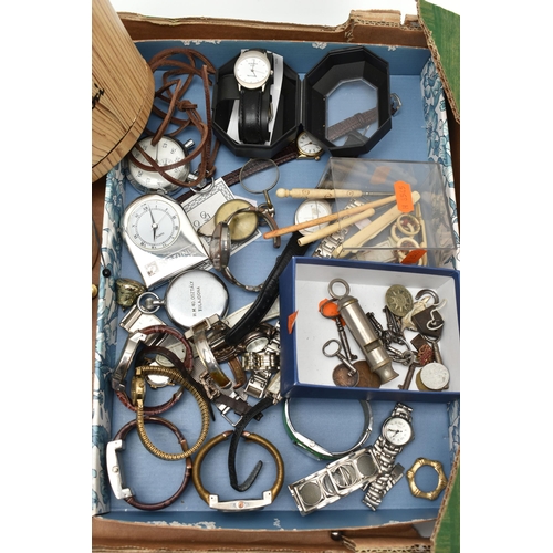 131 - A BOX OF ASSORTED COSTUME JEWELLERY AND ITEMS, to include beaded necklaces, sliced agate pendants, b... 