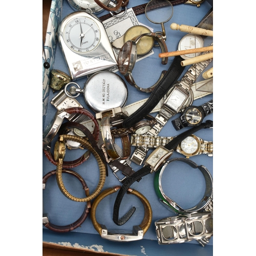 131 - A BOX OF ASSORTED COSTUME JEWELLERY AND ITEMS, to include beaded necklaces, sliced agate pendants, b... 