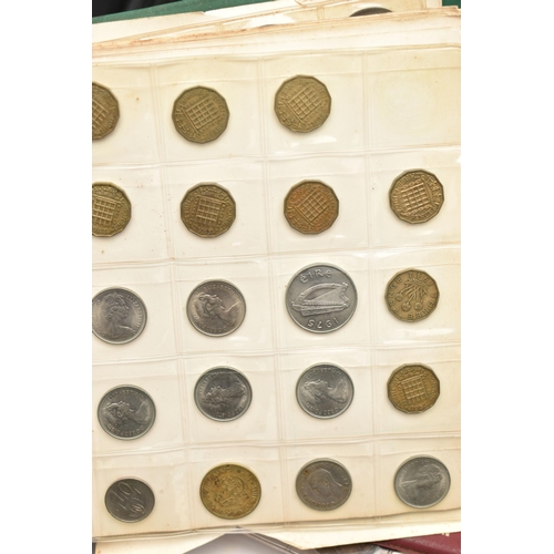 141 - A LARGE AND HEAVY CASE CONTAINING MIXED COINS, to include two small and one large coin album with Si... 