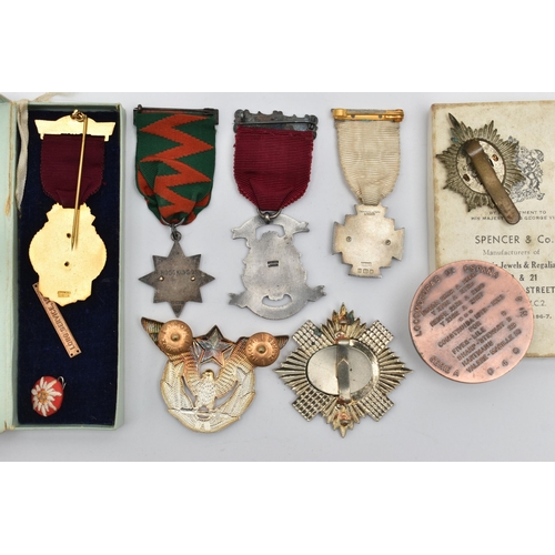 81 - ASSSORTED MEDALS AND A MEDALLION, various medals including Masonic, The Royal Scots, etc some with r... 