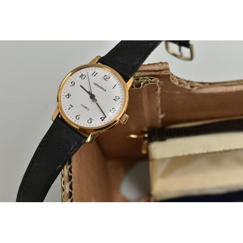 119 - A SELECTION OF COSTUME JEWELLERY AND WATCHES, to include nine wristwatches, including Sekonda, Timex... 