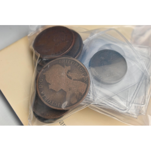 155 - A LARGE CARDBOARD BOX CONTAINING MIXED WORLD COINAGE, to include early copper coins George 1st, 2nd ... 