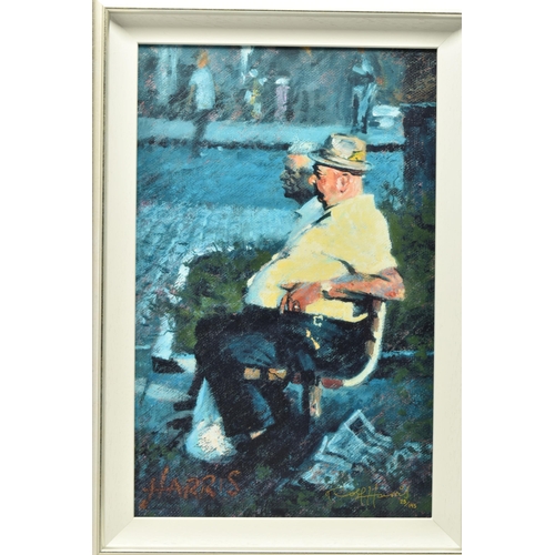 304 - ROLF HARRIS (AUSTRALIAN 1930-2023) 'TWO LITTLE BOYS', a signed limited edition print on board, depic... 