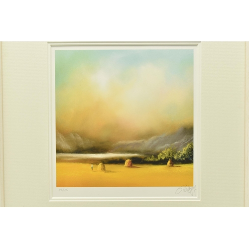 310 - PHILIP GRAY (IRELAND 1959) 'GOLDEN HARVEST', a signed limited edition print on paper depicting a lan... 