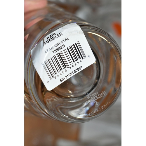 390 - A COLLECTION OF JASPER CONRAN FOR WATERFORD LEAD CRYSTAL GLASSES, comprising five 'Rain Tumbler'  gl... 