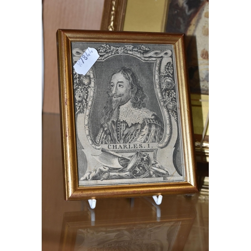 393 - KING CHARLES I INTEREST; a late 19th/ early 20th century study of King Charles I presenting flowers ... 