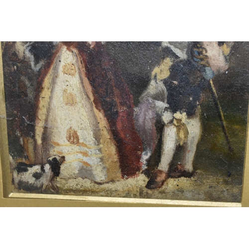 393 - KING CHARLES I INTEREST; a late 19th/ early 20th century study of King Charles I presenting flowers ... 