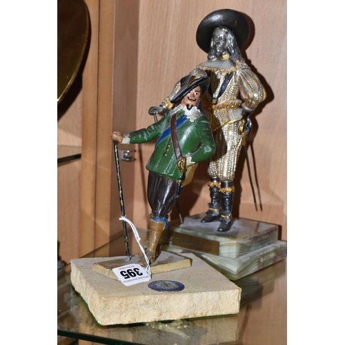 395 - TWO CAST METAL FIGURES OF KING CHARLES I, comprising a limited edition Anna Danesin for Birmingham M... 