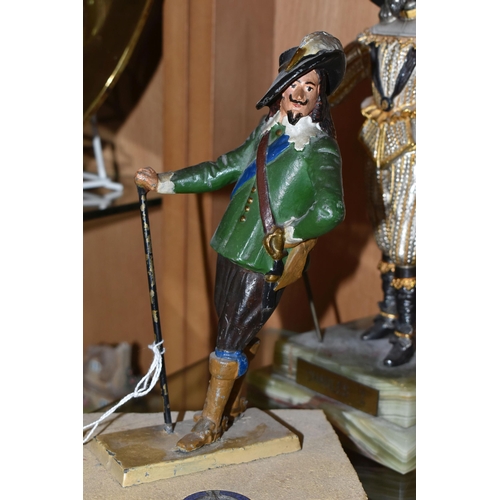 395 - TWO CAST METAL FIGURES OF KING CHARLES I, comprising a limited edition Anna Danesin for Birmingham M... 