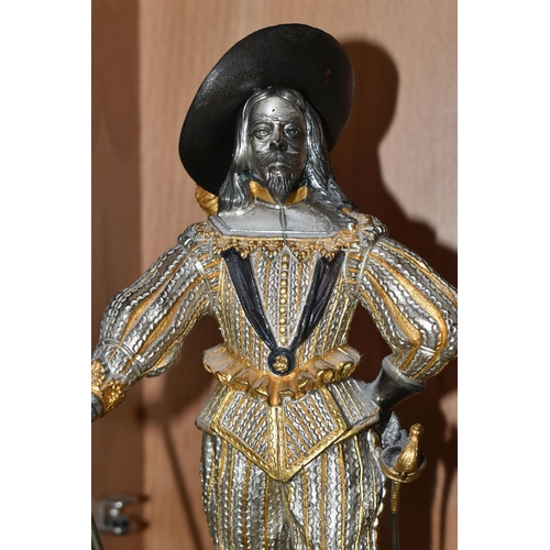 395 - TWO CAST METAL FIGURES OF KING CHARLES I, comprising a limited edition Anna Danesin for Birmingham M... 