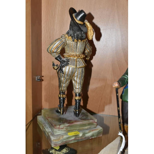 395 - TWO CAST METAL FIGURES OF KING CHARLES I, comprising a limited edition Anna Danesin for Birmingham M... 
