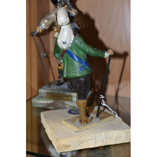395 - TWO CAST METAL FIGURES OF KING CHARLES I, comprising a limited edition Anna Danesin for Birmingham M... 