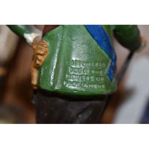 395 - TWO CAST METAL FIGURES OF KING CHARLES I, comprising a limited edition Anna Danesin for Birmingham M... 