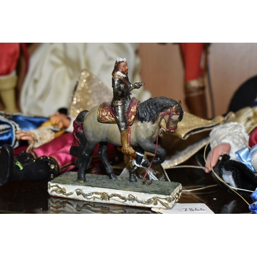 397 - A COLLECTION OF KING CHARLES I THEMED PUPPETS AND DOLLS, ETC, including Devereaux Models of Charles ... 