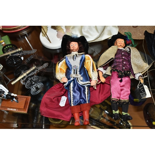 397 - A COLLECTION OF KING CHARLES I THEMED PUPPETS AND DOLLS, ETC, including Devereaux Models of Charles ... 