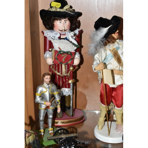 397 - A COLLECTION OF KING CHARLES I THEMED PUPPETS AND DOLLS, ETC, including Devereaux Models of Charles ... 