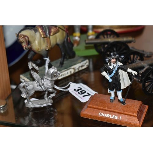 397 - A COLLECTION OF KING CHARLES I THEMED PUPPETS AND DOLLS, ETC, including Devereaux Models of Charles ... 