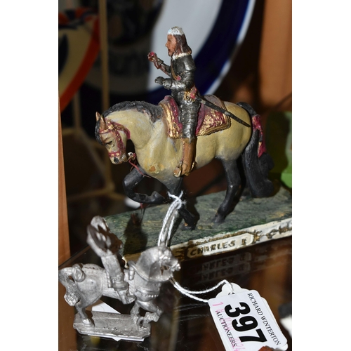 397 - A COLLECTION OF KING CHARLES I THEMED PUPPETS AND DOLLS, ETC, including Devereaux Models of Charles ... 