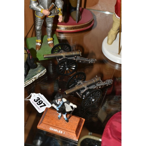 397 - A COLLECTION OF KING CHARLES I THEMED PUPPETS AND DOLLS, ETC, including Devereaux Models of Charles ... 