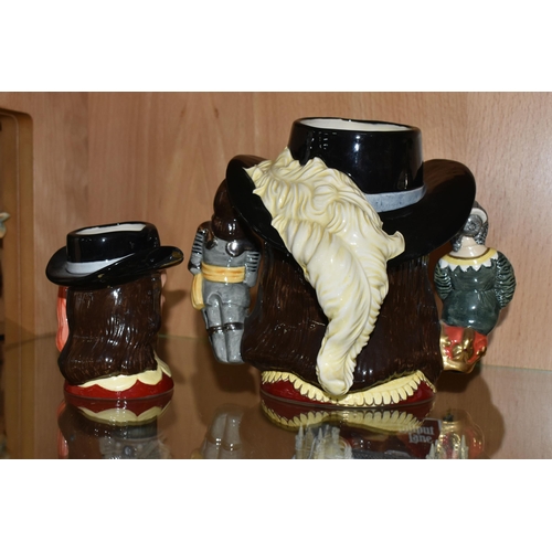402 - TWO ROYAL DOULTON LIMITED EDITION CHARACTER JUGS OF KING CHARLES I, comprising large D6917, no.1114/... 