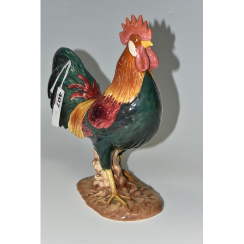 407 - A BESWICK 'LEGHORN' COCKEREL, impressed mark 1892, height 24cm (1) (Condition Report: no obvious dam... 