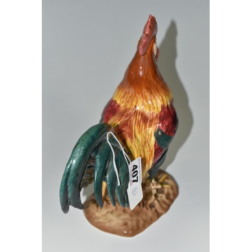407 - A BESWICK 'LEGHORN' COCKEREL, impressed mark 1892, height 24cm (1) (Condition Report: no obvious dam... 