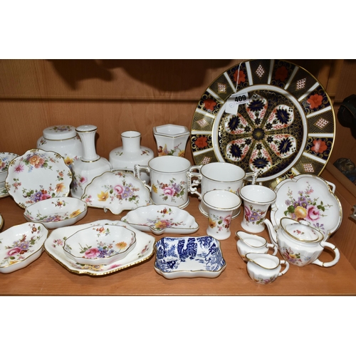 409 - A LARGE QUANTITY OF ROYAL CROWN DERBY GIFTWARE,  comprising an Imari pattern 1128 dinner plate, diam... 