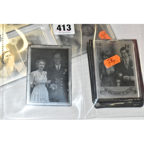 413 - A COLLECTION OF ROYAL COMMEMORATIVE SOUVENIR PHOTOPRINTED POCKET MIRRORS, thirteen mirrors 8.8cm x 6... 