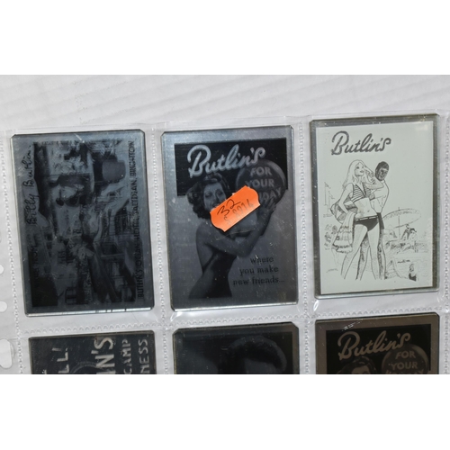 414 - A COLLECTION OF NINE 'BUTLINS' AND ZOO SOUVENIR PHOTOPRINTED POCKET MIRRORS, 8.8cm x 6.4cm, 1950s an... 