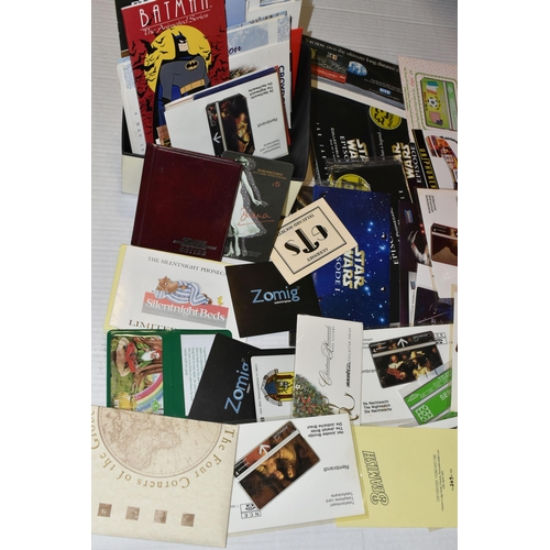 416 - ONE BOX OF PREPAID SETS OF MOSTLY MINT CONDITION B.T PHONE CARDS, comprising a set of three Batman, ... 