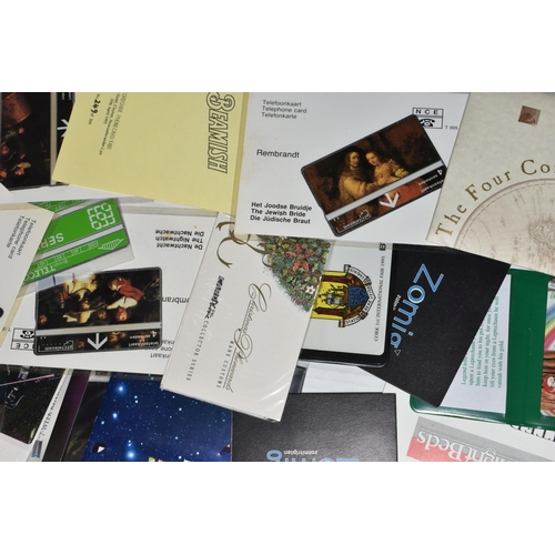 416 - ONE BOX OF PREPAID SETS OF MOSTLY MINT CONDITION B.T PHONE CARDS, comprising a set of three Batman, ... 