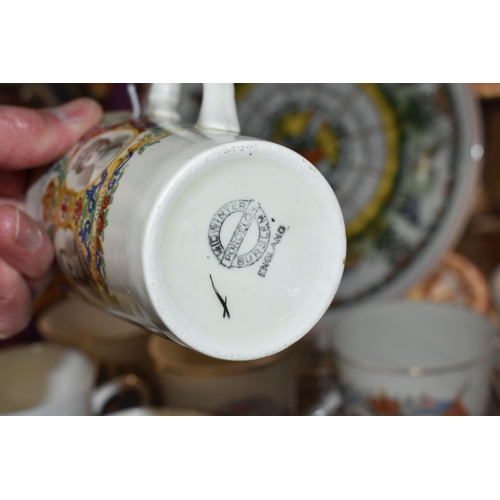 422 - A GROUP OF CERAMICS, to include two Price Kensington budgerigar vases, an S Fielding & Co beaker pri... 