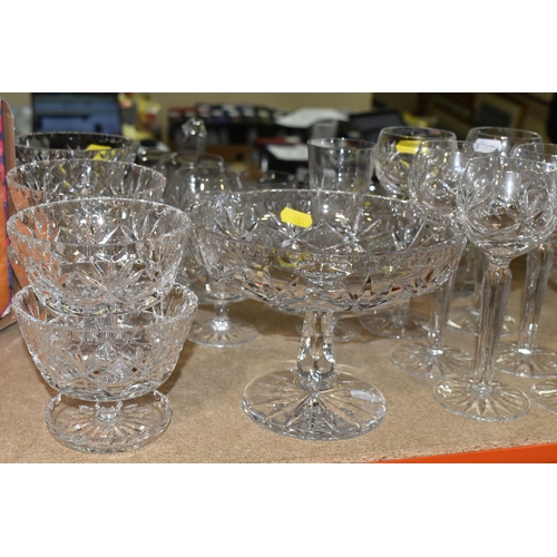 424 - A GROUP OF CUT CRYSTAL AND OTHER GLASS WARE, approximately fifty to sixty pieces to include four set... 