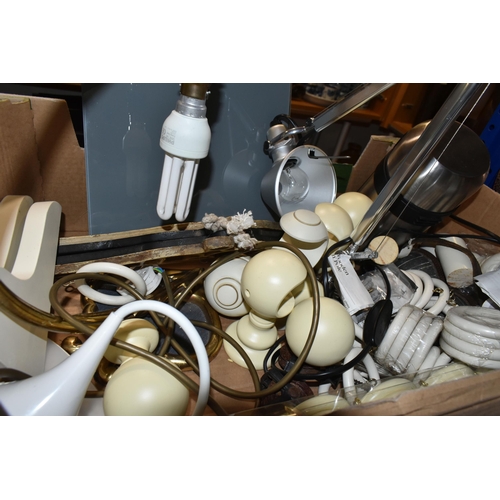 426 - FOUR BOXES AND LOOSE CERAMICS, GLASS, CLOTHING, ACCESSORIES AND SUNDRY ITEMS, to include Midwinter G... 