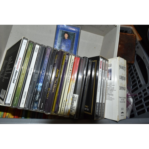 430 - SIX BOXES AND LOOSE CERAMICS, GLASS, RECORDS, BOOKS AND SUNDRY ITEMS, to include over thirty LPs and... 