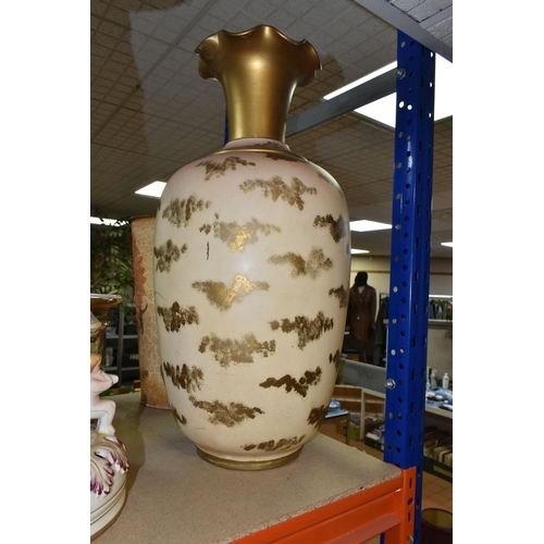 434 - LARGE PLANT STANDS AND VASES ETC, to include a Capodimonte plant stand with some restoration, approx... 