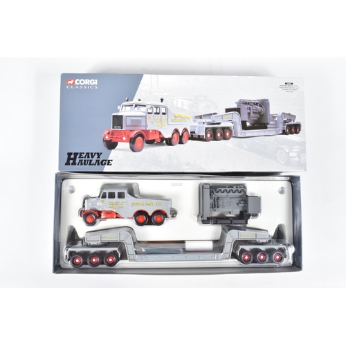 1 - THREE BOXED 1:50 SCALE CORGI HAULAGE MODELS, the first a classics Heavy Haulage Sunter Bros Ltd Scam... 