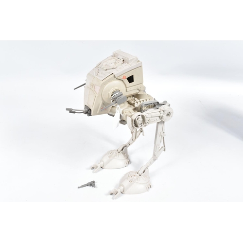 12 - THREE BOXED STAR WARS RETURN OF THE JEDI VEHICLES, to include a Palitoy Scout Walker with some paper... 