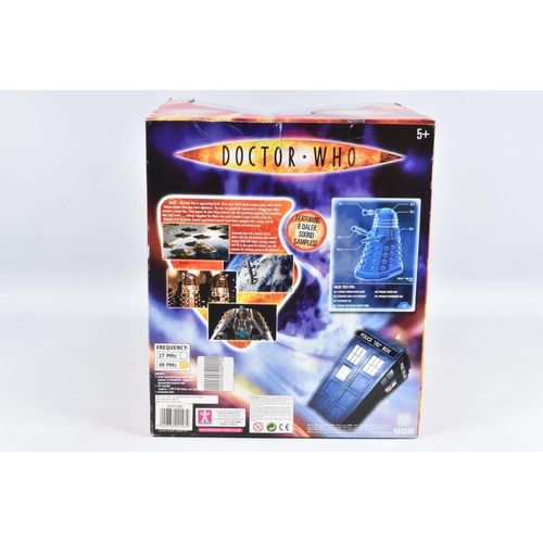 31 - THREE BOXED CHARACTER OPTIONS LTD DOCTOR WHO REMOTE CONTROLLED MODELS/ PLAYSET, the first an electro... 