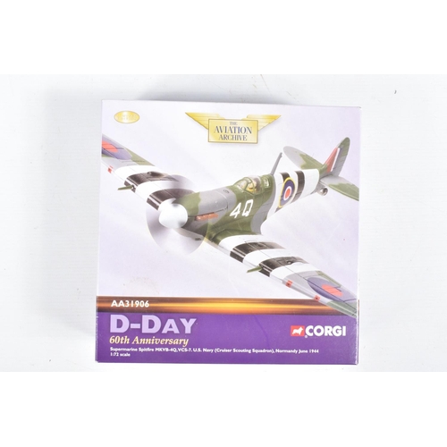 33 - THREE BOXED CORGI AVIATION ARCHIVE 1/72 SCALE LIMITED EDITION D-DAY 60TH ANNIVERSARY MODELS, Superma... 