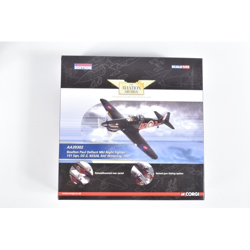 35 - THREE BOXED CORGI AVIATION ARCHIVE 1/72 SCALE LIMITED EDITION AIRCRAFT MODELS, Hawker Typhoon Mk.IB,... 