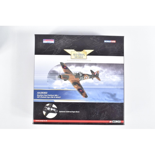 35 - THREE BOXED CORGI AVIATION ARCHIVE 1/72 SCALE LIMITED EDITION AIRCRAFT MODELS, Hawker Typhoon Mk.IB,... 