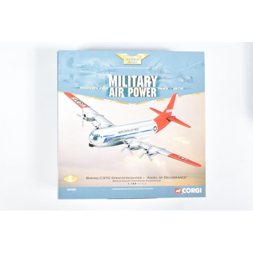 40 - FOUR BOXED CORGI CLASSICS AVIATION ARCHIVE LIMITED EDITION MILITARY AIR POWER MODELS, 1/144 scale Bo... 