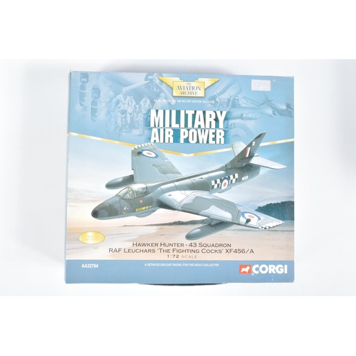 40 - FOUR BOXED CORGI CLASSICS AVIATION ARCHIVE LIMITED EDITION MILITARY AIR POWER MODELS, 1/144 scale Bo... 