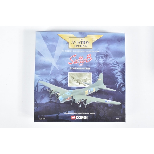 43 - SIX BOXED 1:144 SCALE CORGI AVIATION ARCHIVE DIECAST MODEL AIRCRAFTS, the first  a B-17G Flying Fort... 