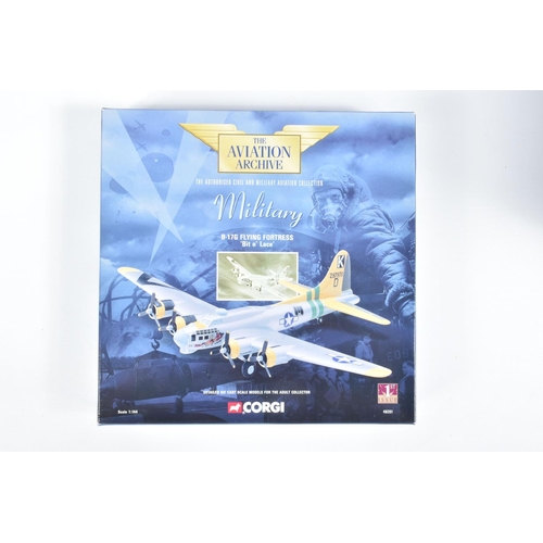 43 - SIX BOXED 1:144 SCALE CORGI AVIATION ARCHIVE DIECAST MODEL AIRCRAFTS, the first  a B-17G Flying Fort... 