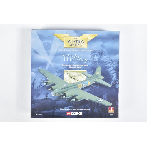 43 - SIX BOXED 1:144 SCALE CORGI AVIATION ARCHIVE DIECAST MODEL AIRCRAFTS, the first  a B-17G Flying Fort... 